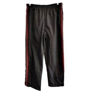 Tek Gear Boy's Black with‎ Red and White Stripe Large Athletic Pants
